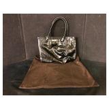 Kate Spade Black Croc Embossed Handbag