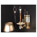 Vintage Brass Table Lamps Lot