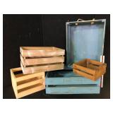 Rustic Wood Crates Lot