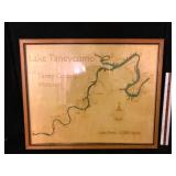 Lake Art Lake Taneycomo Wood Map