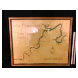 Lake Art Lake Taneycomo Wood Map