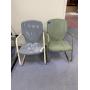 2-Old Painted Metal Lawn Chairs