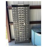Metal Hardware Cabinet w/Contents