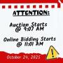 Oct 24 - Public Auction