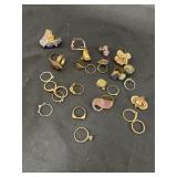 Assorted Gold Toned Rings & Pendants