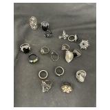 Assorted Silver Toned Rings
