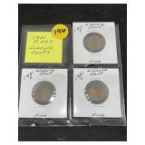 1931 P-D-S Lincoln Cents All fine