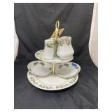 6 Pcs - Gibson Tiered Caddy /Salt/Pepper