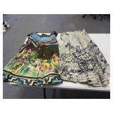 2 - Vintage Artegreen Hand Painted Skirts