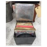 Box of Vinyl Records 45