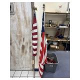 2 - American Flags on Poles
