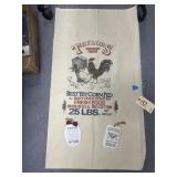 3 Pcs - Farm Ornaments & Feed Sack Cloth