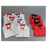 9 - Hilton Athletic Apparel Red & Gray Shirts
