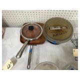 2 - Copper Pans & Orville Redenbacher Pot
