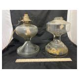 2 Glass Oil Lanterns - no tops