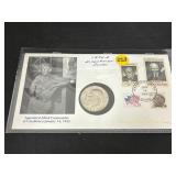 1974-D Eisenhower Dollar Unc w/Stamps