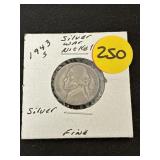 1943-S Silver War Nickel Fine