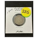 1864 Indian Head Cent Fine