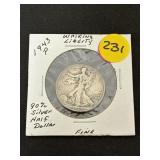 1943-P 90% Silver Walking Liberty Half Dollar