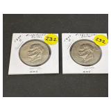 1977 P&D Eisenhower Dollars - Both are Unc