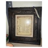 Framed Art by Rude Sans 1951 - Carved Frame