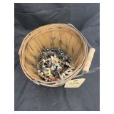 Fruit Basket w/Assorted Costume Jewelry