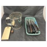 Bromwells Flour Sifter & Steak Knives