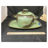 Frankoma Pot w/Lid & Serving Tray