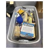 Tote w/Paint Supplies - Light Bulbs