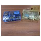 2 - Small Jewelry Boxes w/Assorted Earrings
