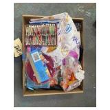 Box of Party Supplies & Decorations