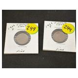 1925-P&D Lincoln Wheat Pennies - Both Fine