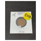 1925-S Lincoln Wheat Penny Fine