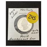 2016-S 90% Silver Washington Quarter Kentucky