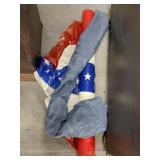 Roll of Fabric & Roll of Patriotic Plastic