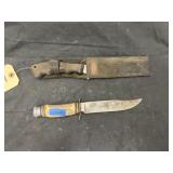 German Straight Blade Knife & Knife in Sheath