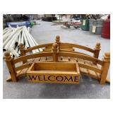 Decorative Welcome Wooden Bridge 27"