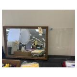 Framed Mirror & Piece of Glass