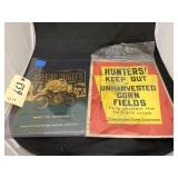 Motorcycle Parts Catalog & Keep Out Sign
