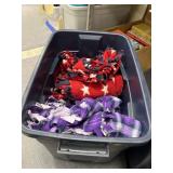 Assorted Throws in Plastic bin w/Lid
