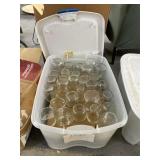 Assorted Jars & Canning Jars in Plastic Bin w/Lid