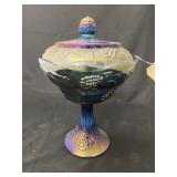 Carnival Glass Candy Dish w/Lid