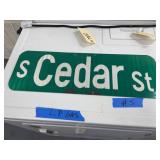 Double Sided Cedar Street Sign