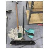 3 Pcs - Shop Broom - Mop - Dustpan w/Broom