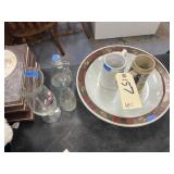 6 Pcs - Beer Steins - Large Serving Bowl - Cruet