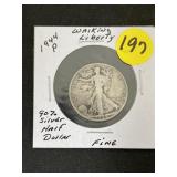 1944-P Walking Liberty Half Dollar 90% Silver