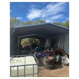 Metal Carport 18ft L x 21ft W x 10-1/2ft H