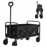 Kachuan Bear Foldable Wagon Cart - Black - Bungee