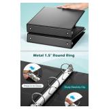 12 Ct. 3 Ring Binder Clear View Black, 1.5" - Let