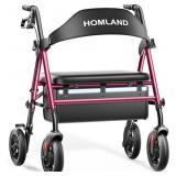 Homland 4 Wheel Rollator Walker - Extra Wide Padde
